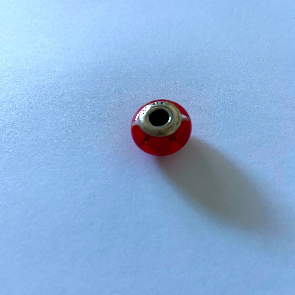 Pandora Charm-Red/Orange glass